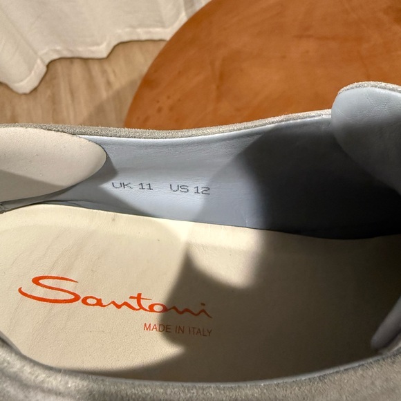 Santoni Suede Sneakers. Mens 12 - Picture 5 of 8